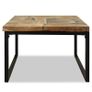 Coffee Table Teak Resin 60x60x40 cm Black and Brown Image 6