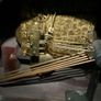 Vintage Napoleon Hat Shape Art Deco Wooden Mantel Clock (very nice sound, works well, without glass) Image 2