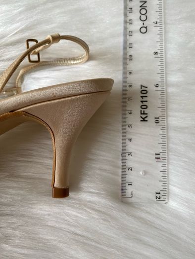Marian Pointed Toe Mesh Slingback Kitten Heels