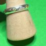 Handmade sterling silver flush set white and yellow stones. Size N Image 3
