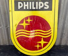 Vintage screen print Phillips electrical shop sign c1960