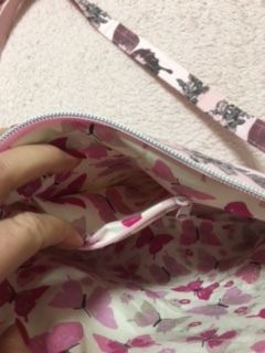 Fun Crossbody PInk Butterfly bag. (Handmade)