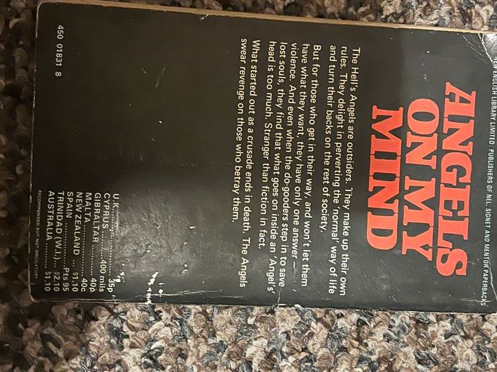 Hells Angels on My Mind Guardian Angels Wheels of Rage Alex R Stuart The Outlaws Hells Angels 1st Print Paperback Book