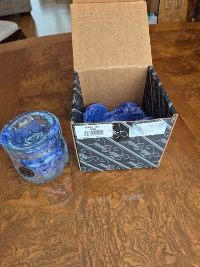 Failte Crystal honey pot Cara pattern