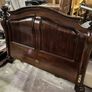 King Size Solid Wood Sleigh Bed. Mahogany Style. Excellent Condition Image 4