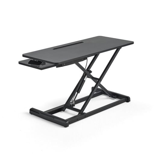 Hydraulic sitting/standing desk