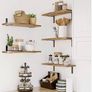 Shelves Wood Wall Mounted Shelf, Rustic Shelves Set of 5 Light brown Image 2