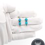 Vintage 925 Sterling Silver & Turquoise Tribal Earrings Image 7