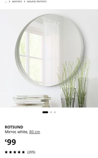 White Round Mirror
