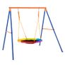 Swing Sets for Backyard 40in Saucer Swing Seat A-Frame Metal Stand 440lbs Image 9