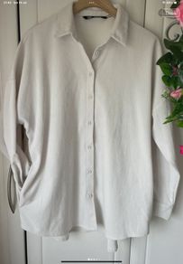 shacket Zara size medium fine cream cord jacket