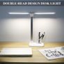 Dual Swing Arm LED Desk Lamps, 5 Light Modes x 10 Brightness Levels Desk Light with USB Charging Port, 45 Minutes Auto Timer Table Lamp, Desk Lamp for Home Office, Bedroom, Reading Image 7