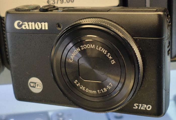 Canon PowerShot S120 Digital Camera w/ 12.1 MP 1/1.7 Inch Sensor & Wi-Fi Enabled Black/ Used