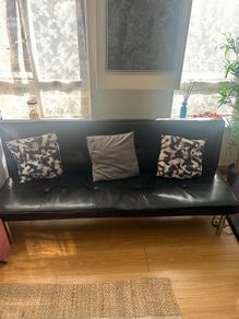Black Faux Leather