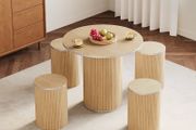 Round Dining Table with 4 Stools