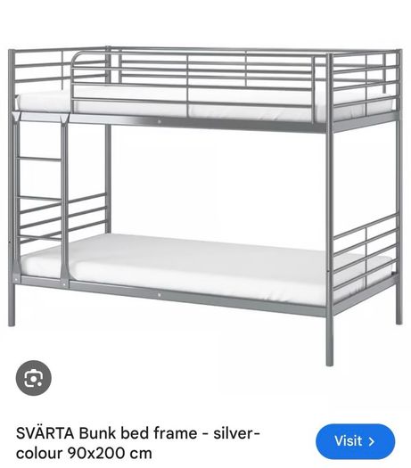 Bunk bed 90x200cm metal