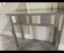 mirror and console table