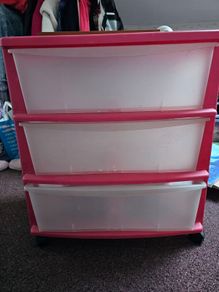 plastic pink shelf storage compartment COLLECTION only