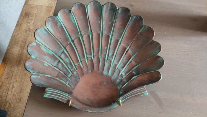 Solid Copper Scallop Seashell CatchAll Tray or Decorative Wall Art
