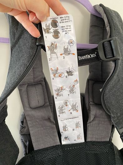 BABYBJORN Baby Carrier One - Denim Gray, Cotton