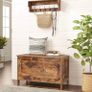 Storage Chest Trunk, Wooden Storage Box, Large Toy Chests with Lid, Toy Box Organizer Unit, Bed End Storage Bench, Shoe Bench, Entryway, Hallway, Bedroom, Rustic Brown (FREE POSTAGE) Image 2