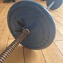 barbell with 2x 10kg weights Image 2