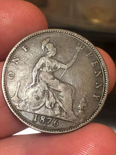 1876 H One Penny Victoria