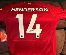 Henderson signed 19/20 signed Liverpool jersey
