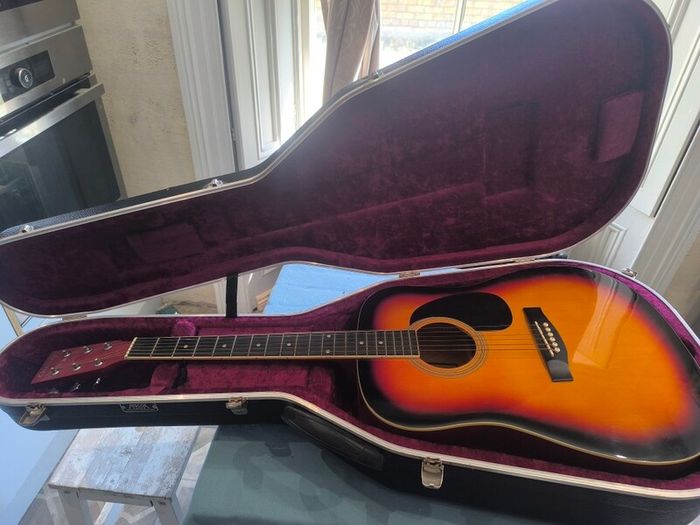 Acoustic guitar and Hiscox hard case