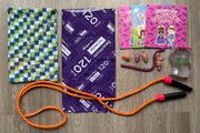 Snuds, Colouring Books, Squishies, Sensory Liquid Timer, Skipping Rope