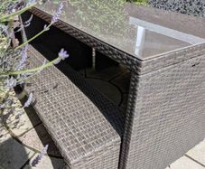 Outdoor table and benches