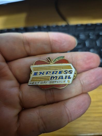 Vintage Express Mail Pin Badge