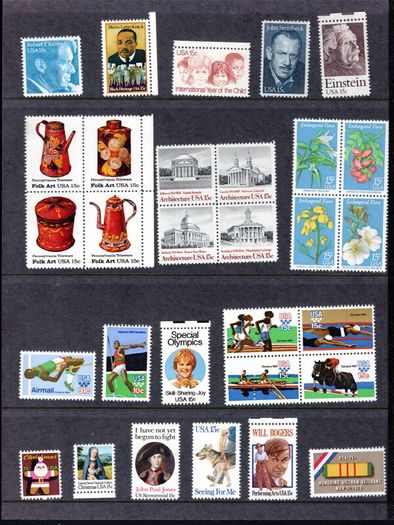 1979 USA Commemorative Stamps Year Pack. All stamps Mint Never Hinged (MNH)