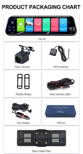 4g Car Dash Camera Dvr Rearview Mirror 4g Gps Navigation
