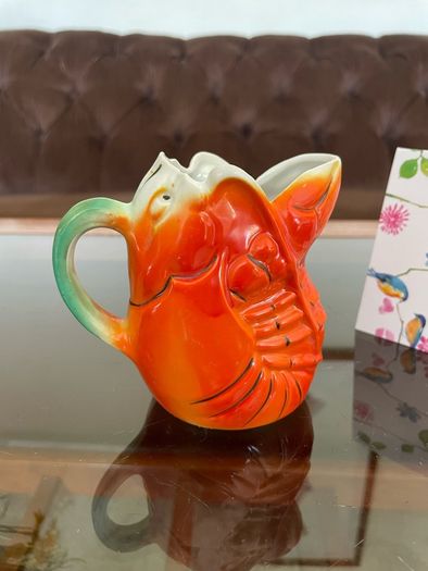 20th Century Retro Orange Lobster Design Mini Jug Creamer Souvenir from Blackpool 1960s