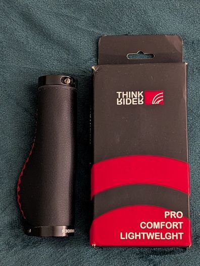 New ThinkRider Leather-Style Lock-On Bicycle Grips