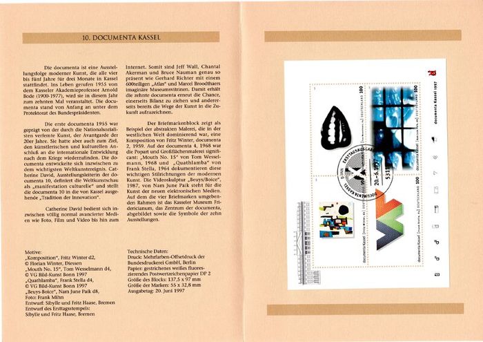 1997 Bundes Republic Deutschland (Germany) Federal Annual Stamp EFT Collection incl 45 images of contents
