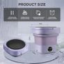 Portable Folding Mini Washing Machine 8L Travel Washer with Drying Bucket (EU Plug) Image 2
