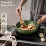 Kitchen Academy Granite Non-Stick Cookware Set 12-Piece, Sage Green Induction Hob Compatible Pots and Pans Set with Frying Pan & Saucepan, PFOA Free Image 5