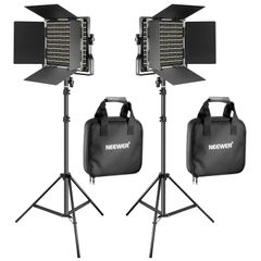 Neewer NL660 Bi-Colour LED Video / Photography Lights, Pair and Stands