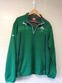 Ireland Rugby. Official Puma Mens Training Top / Pre Match / Touchline Top. Collect In Dublin Or Receive Via Post.