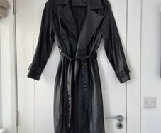 zara leather trench coat