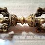 Brass bell metal vajra dorje thunderbolt Buddhist Tibetan prayer meditation device 11cm 4.5in Image 4