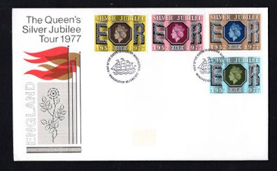 1977 Great Britain Silver Jubilee Tour 1977 Commemorative Stamps First Day Cover (FDC)