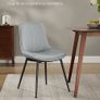 2 x faux leather dining chairs Image 3