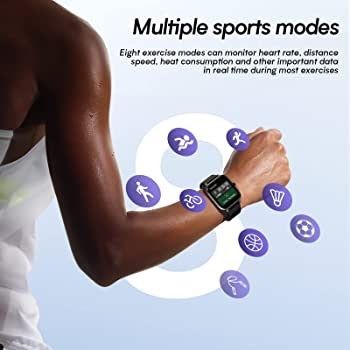 Smart Watch, 1.69" Ultra Retina Screen Fitness Tracker, All-day Heart Rate and Blood Oxygen Monitoring, Over 110+Sport Modes with IP67 Waterproof, 12mm Ultra-Thin Alloy Body for iOS Android (FREE POSTAGE)