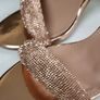 QUEEN VIVI Rose Gold Bling Strap High Heels Sz 41 (Fit 7-7.5UK) Image 10