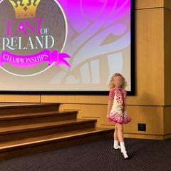 Stunning Pink & White Irish Dancing Solo Dress