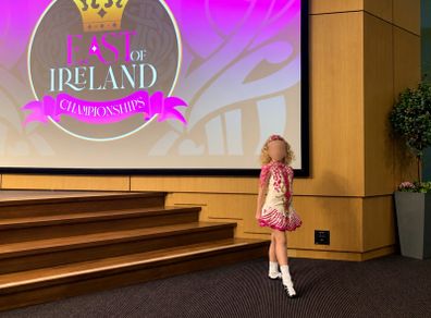Stunning Pink & White Irish Dancing Solo Dress