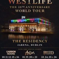 Westlife 2x standing tickets Tuesday 22/09
